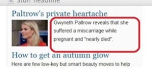 Wouldn't it be more news worthy if she suffered a miscarriage without being pregnant?