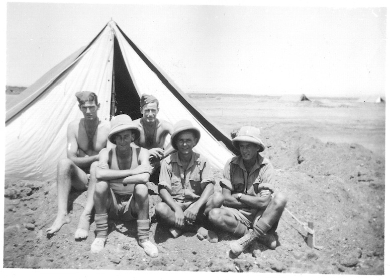 Boys outside tent - Kibret - August 4 1941